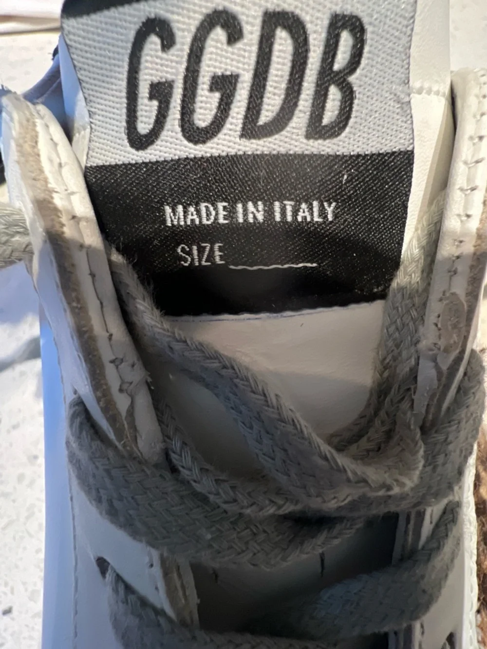 Golden Goose hi star White Leather Sneakers with Leopard Star Accent - Picture 8 of 12